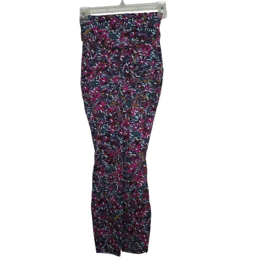 Lululemon Women's Size 4 Fuschia Blue Floral 26" Leggings